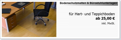 Bürostuhl Bodenschutzmatten